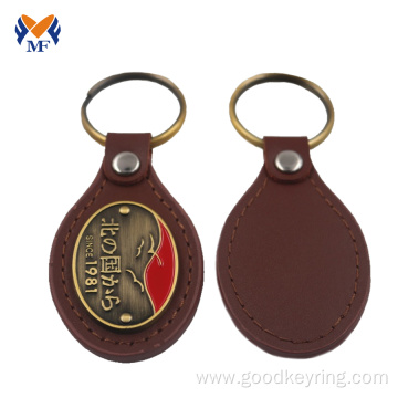 Leather keychain template with pattern